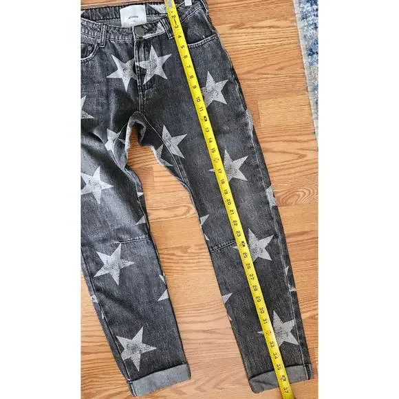 One Teaspoon Camden Star Freebirds High Rise Ankle Zip Black Slim Jeans US 23 - Picture 5 of 6